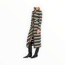 Tanya Taylor Ellicot Dress - Army/Chalk Stripe