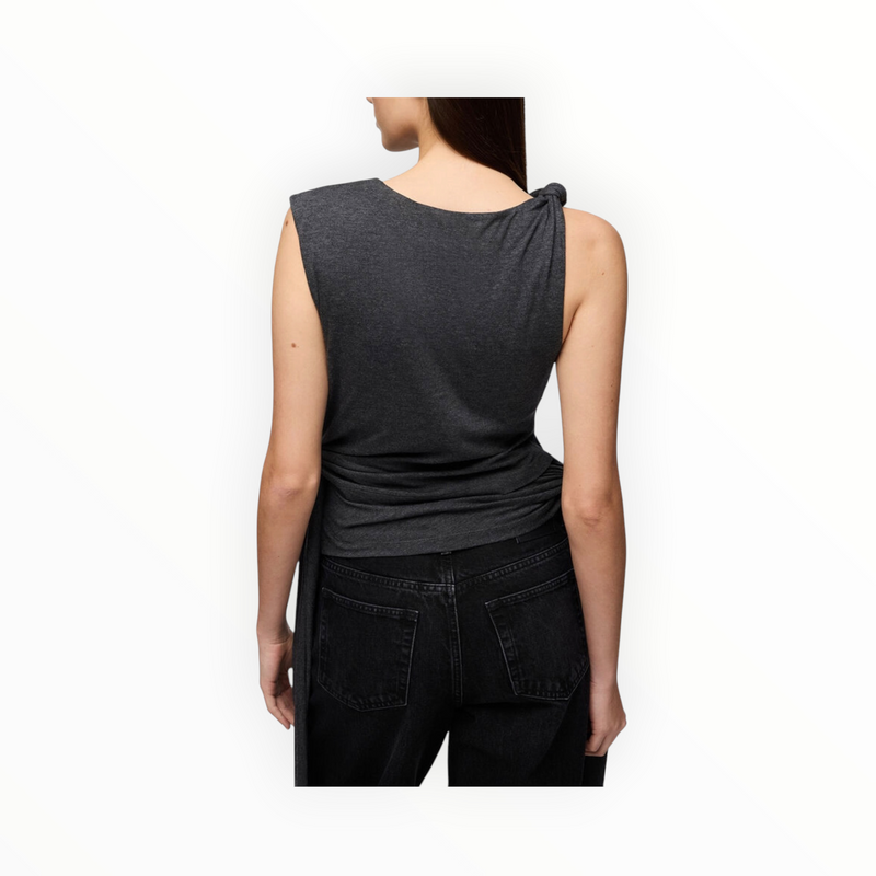 GANNI Phantom Top - Grey Jersey