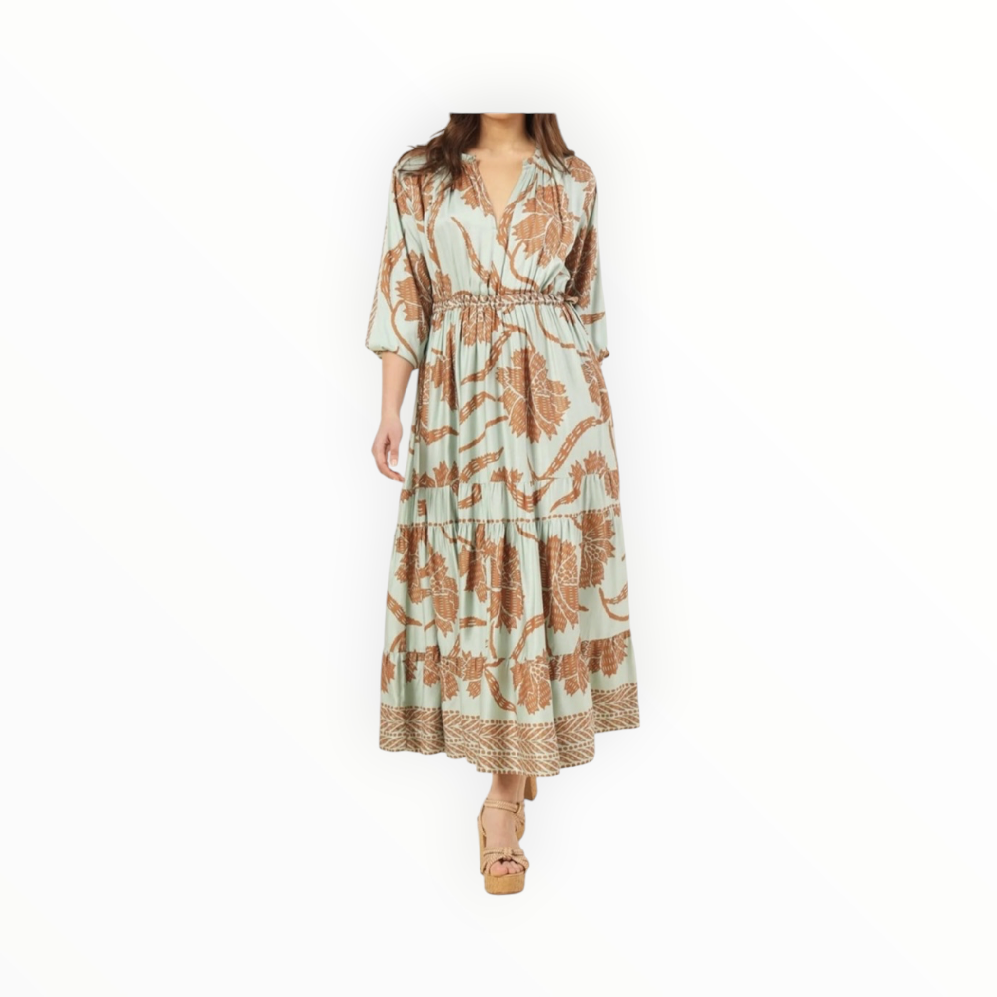 Omika Nina Midi Dress - Nia Seafoam