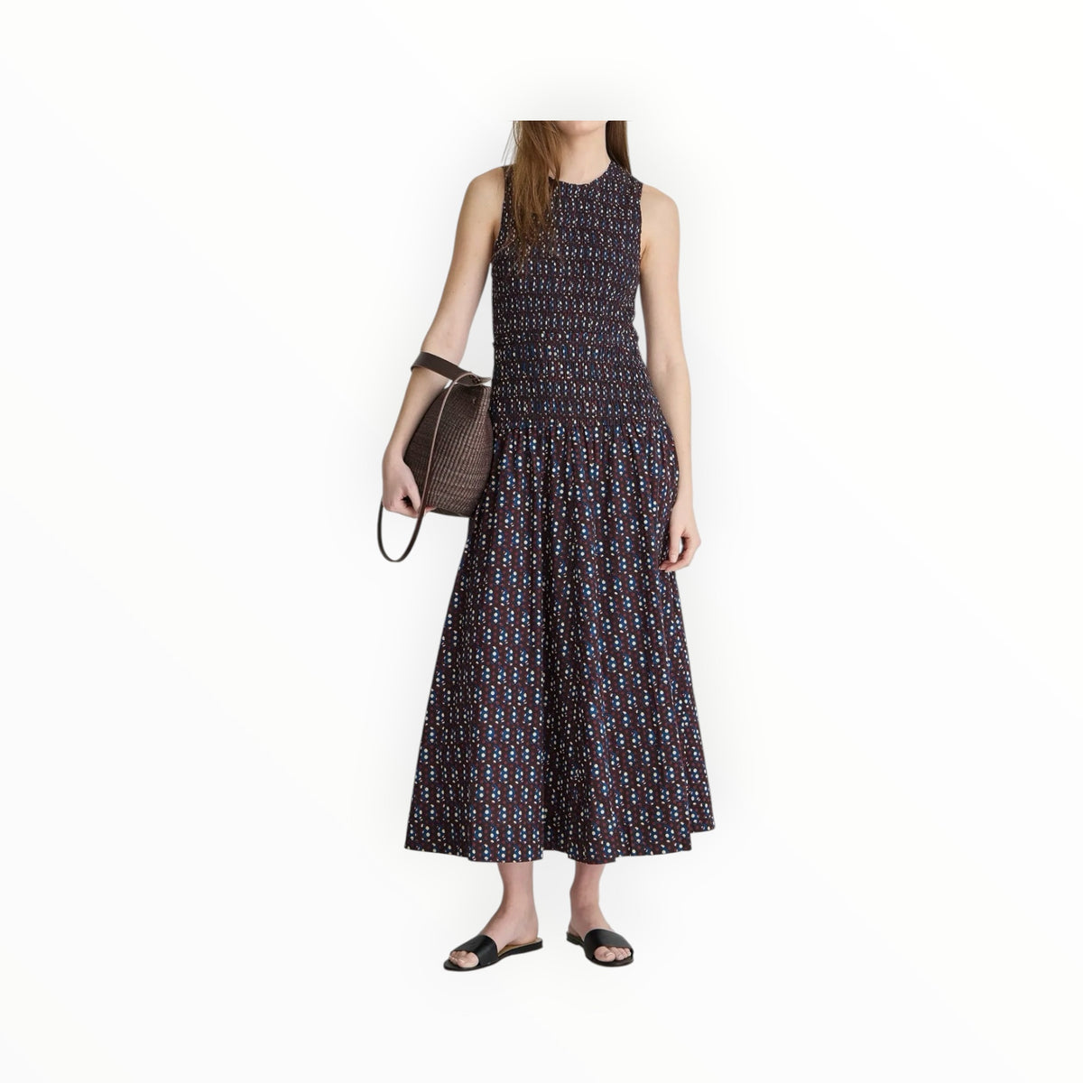 Apiece Apart Siempre Tank Maxi - Block Print Polka