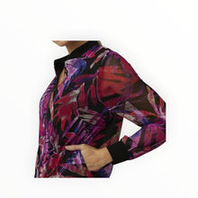 Joseph Ribkoff Artistic Zip Up Palm Jacket