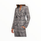 Marissa Webb Perrie Blazer - Steel Plaid