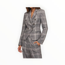 Marissa Webb Perrie Blazer - Steel Plaid