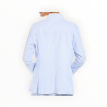 Melly M Seersucker Back Bay Blazer - Blue Stripe