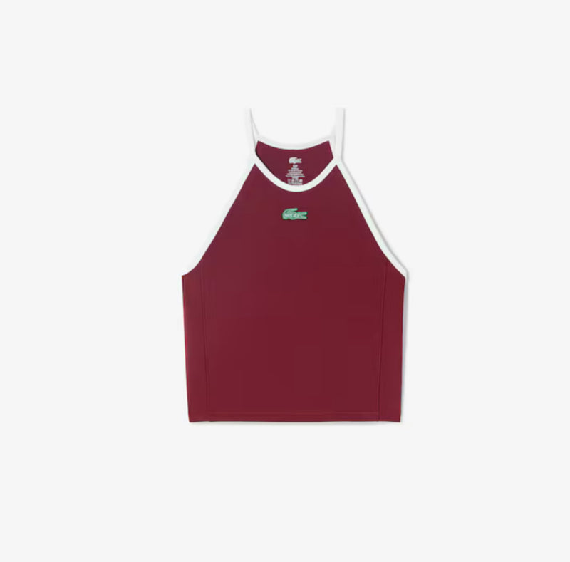 Lacoste Halter Tank - Wine