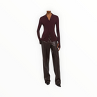 Helmut Lang Blazer Top - Mahogany