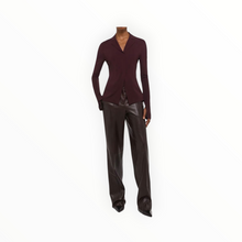 Helmut Lang Blazer Top - Mahogany