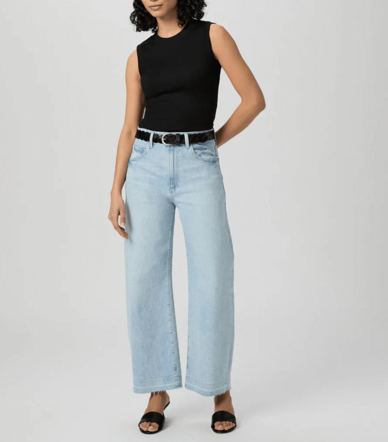 Paige Arellia Ankle Jeans With Wide Undone Hem - Fernanda