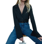 Nation Ltd Cassidy Button Up Shirt - Jet Black