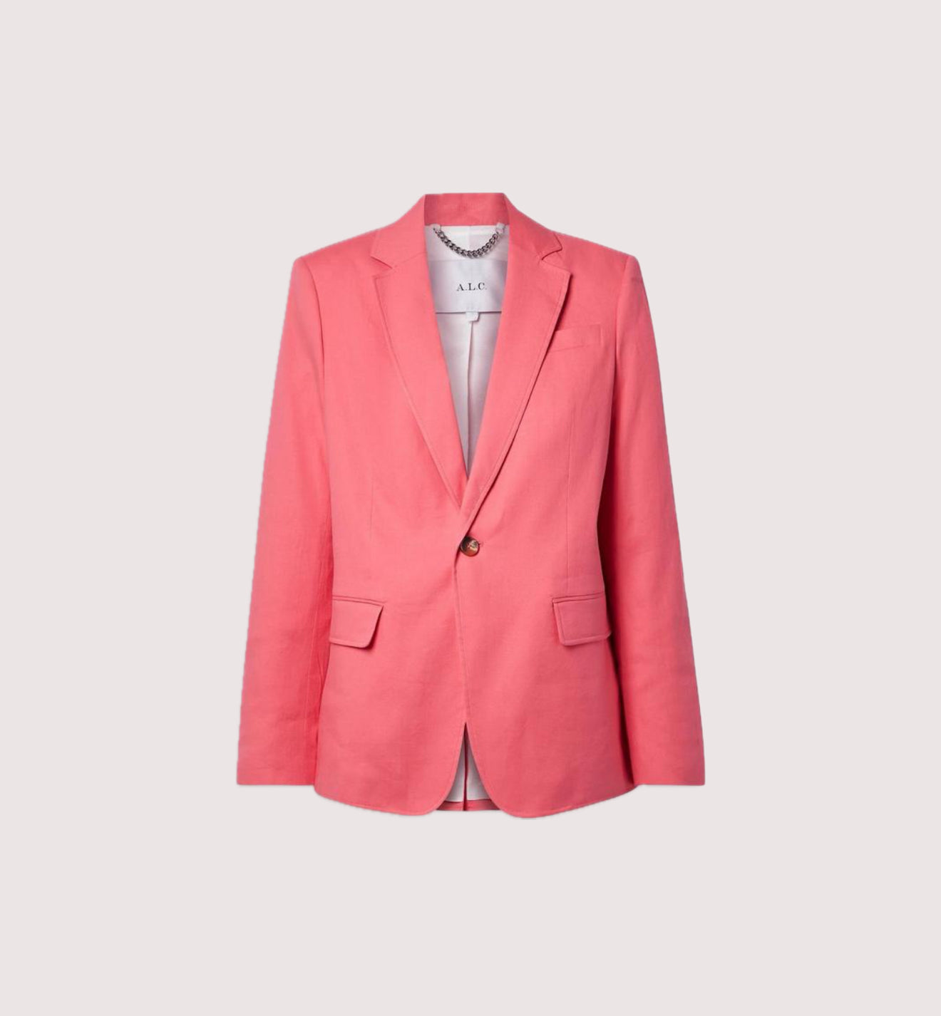 A.L.C. Donovan Linen Blend Blazer - Dark Grapefruit