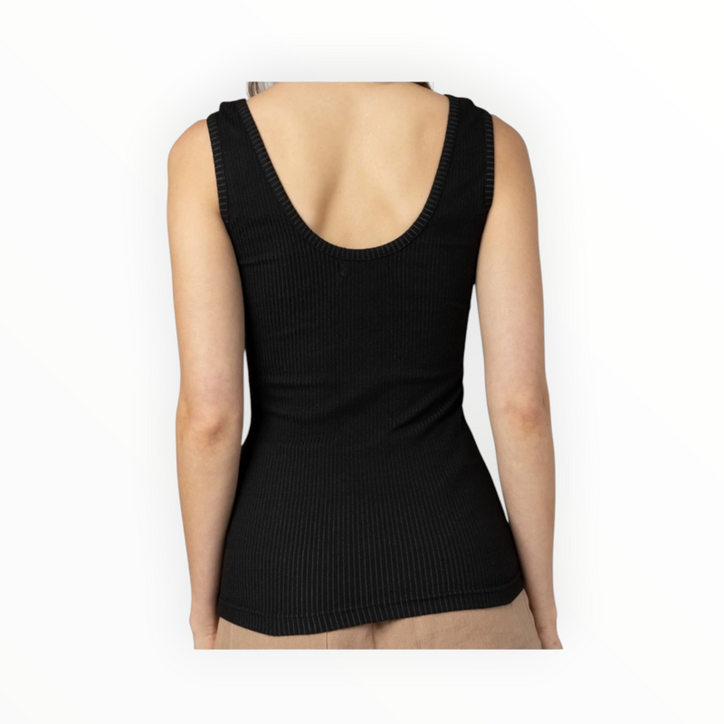 Mof Red Aline Tank - Black