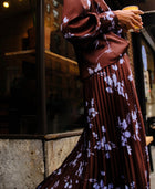 Cartolina Claudia Skirt - Upstate Floral In Espresso