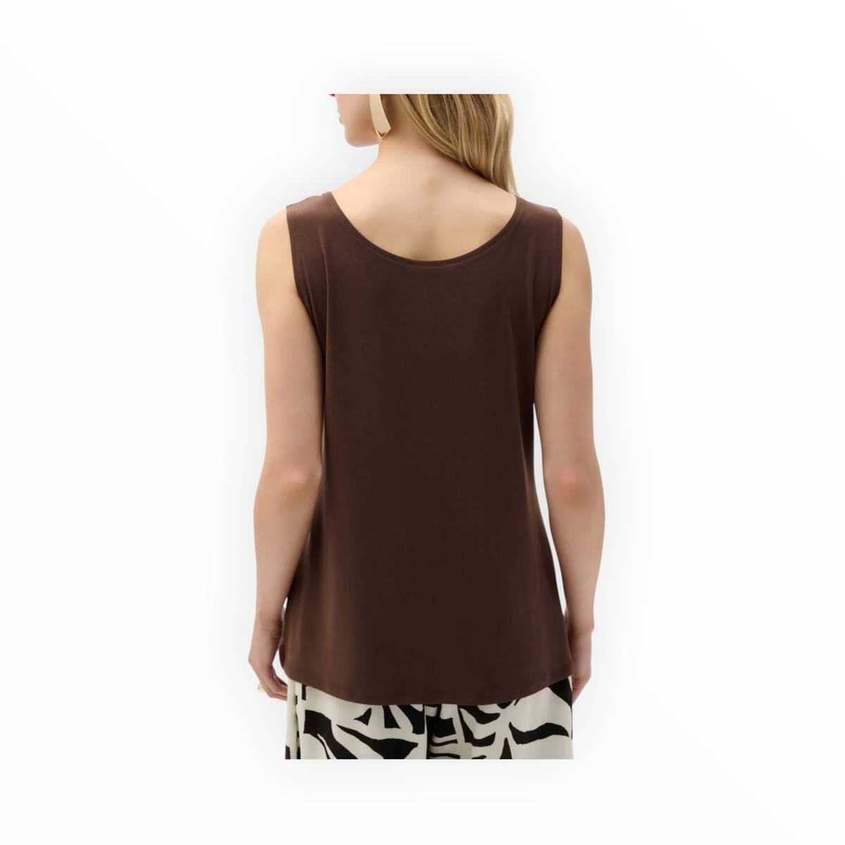 Joseph Ribkoff Silky Knit Scoop Neck Camisole - Mahogany