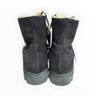 Lofina Lace Up Suede Boots W/Shearling Interior - Navy