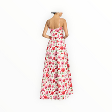 Sachin & Babi Beau Ivory Floral Waist Gown - Watercolor Poppies