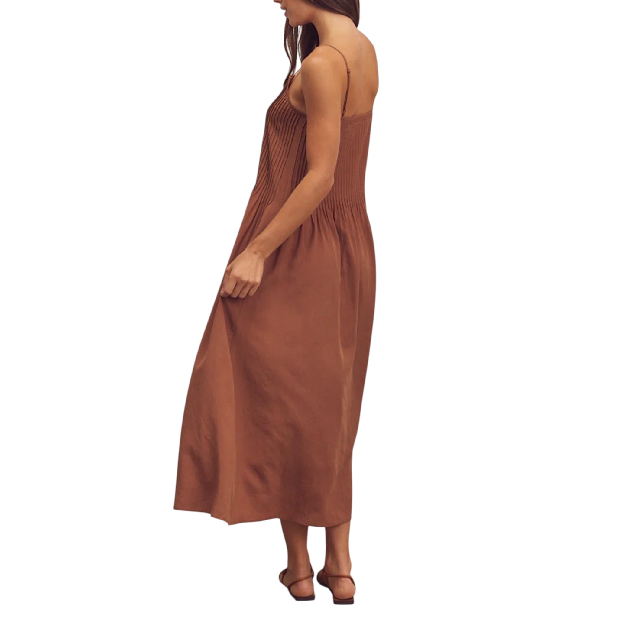 amente Pintuck Cami Dress - Latte