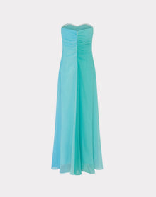 MILLY Sunset Stripe Strapless Dress - Blue Multi