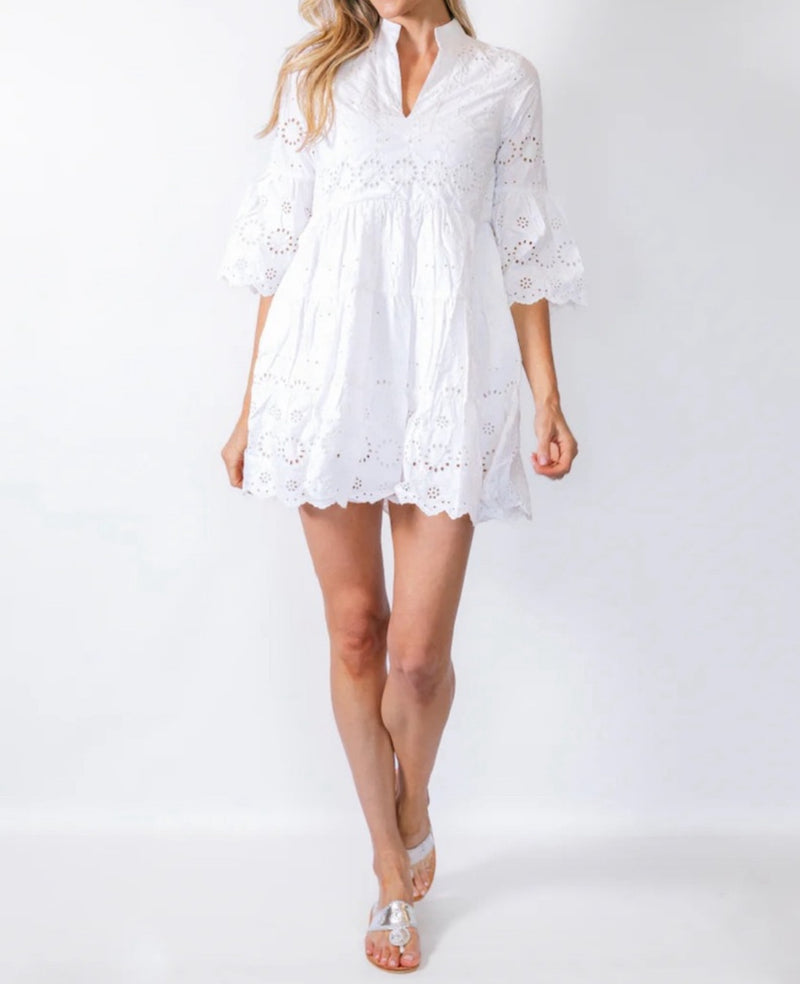 Sail to Sable Eyelet Charlotte Dress - What