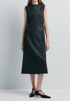 Rue Sophie Roze A-line Midi Dress - Charcoal Grey