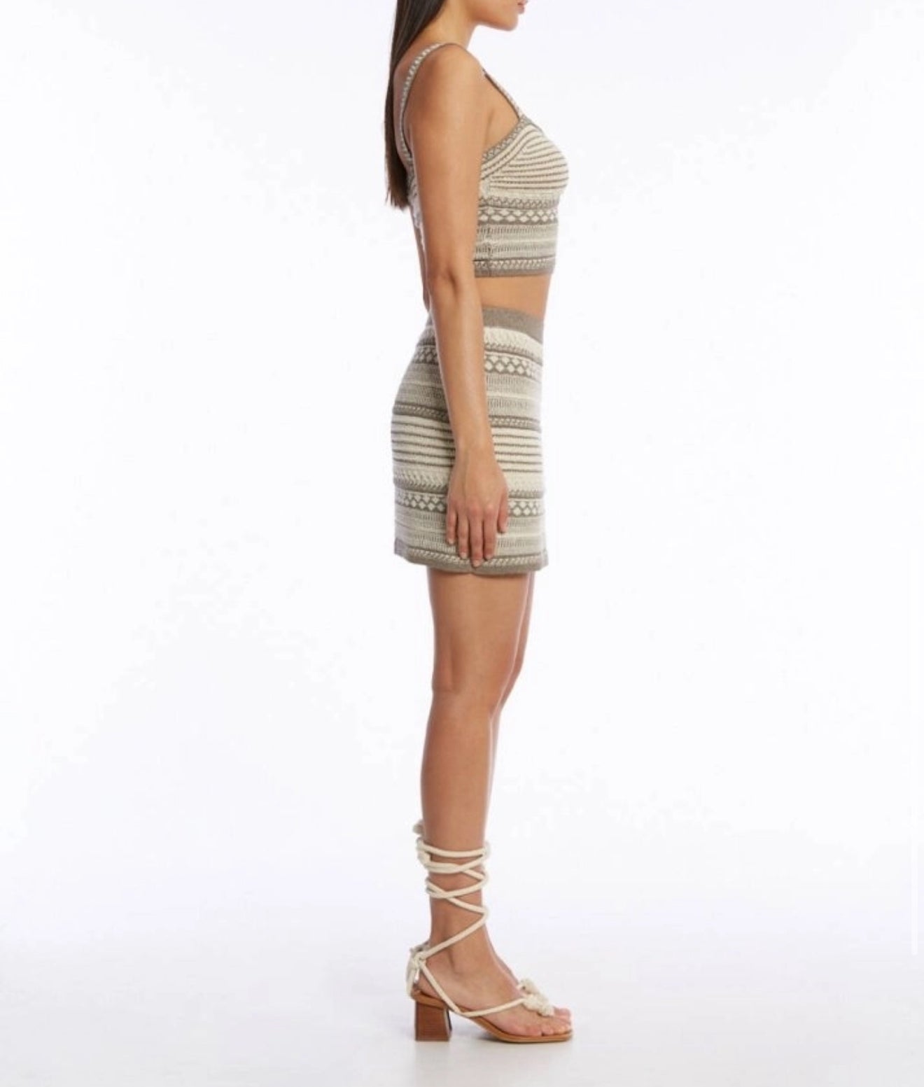 Knitss Kosmos Skirt - Rosemary/Sand
