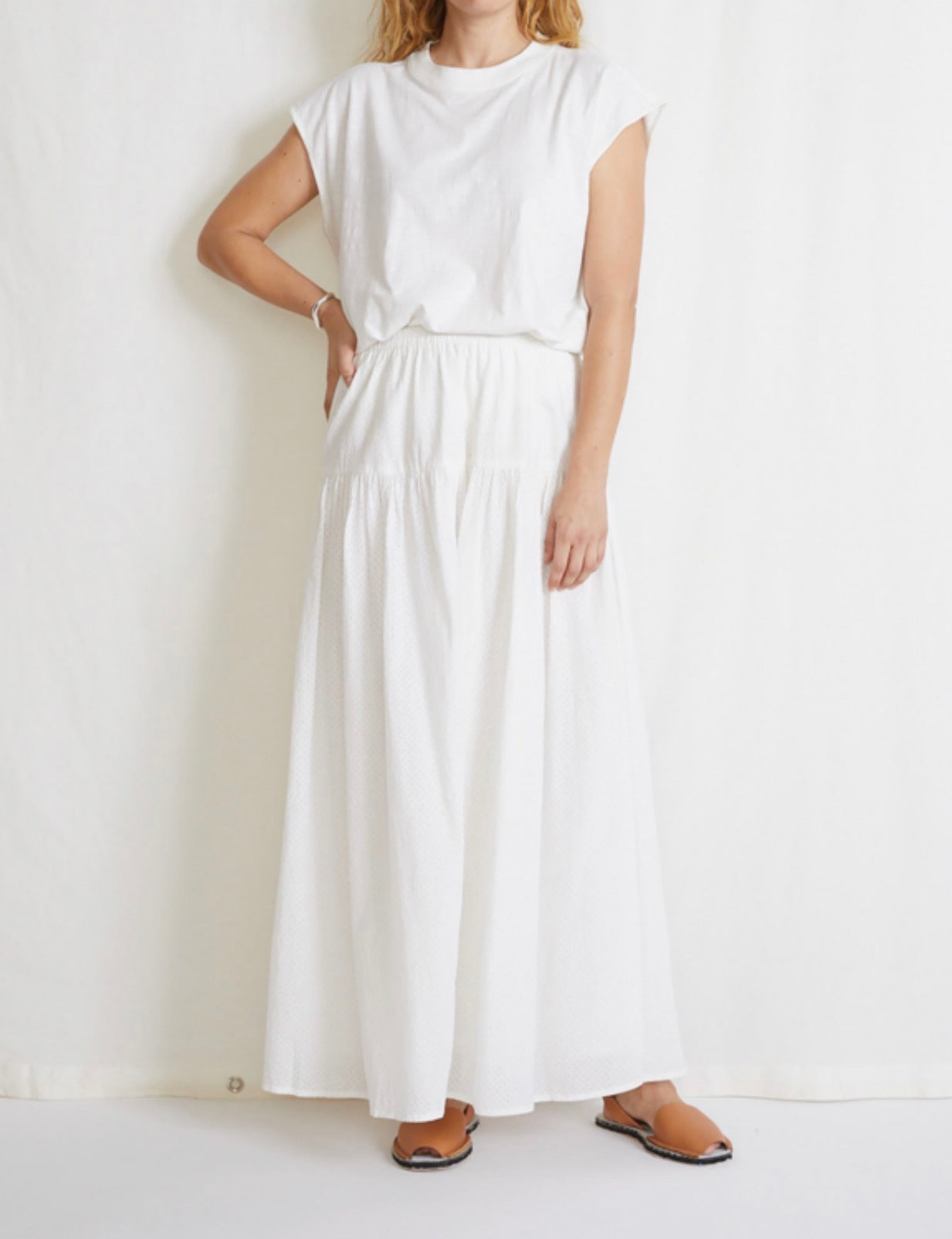 Apiece Apart Porto Maxi Skirt - Cream