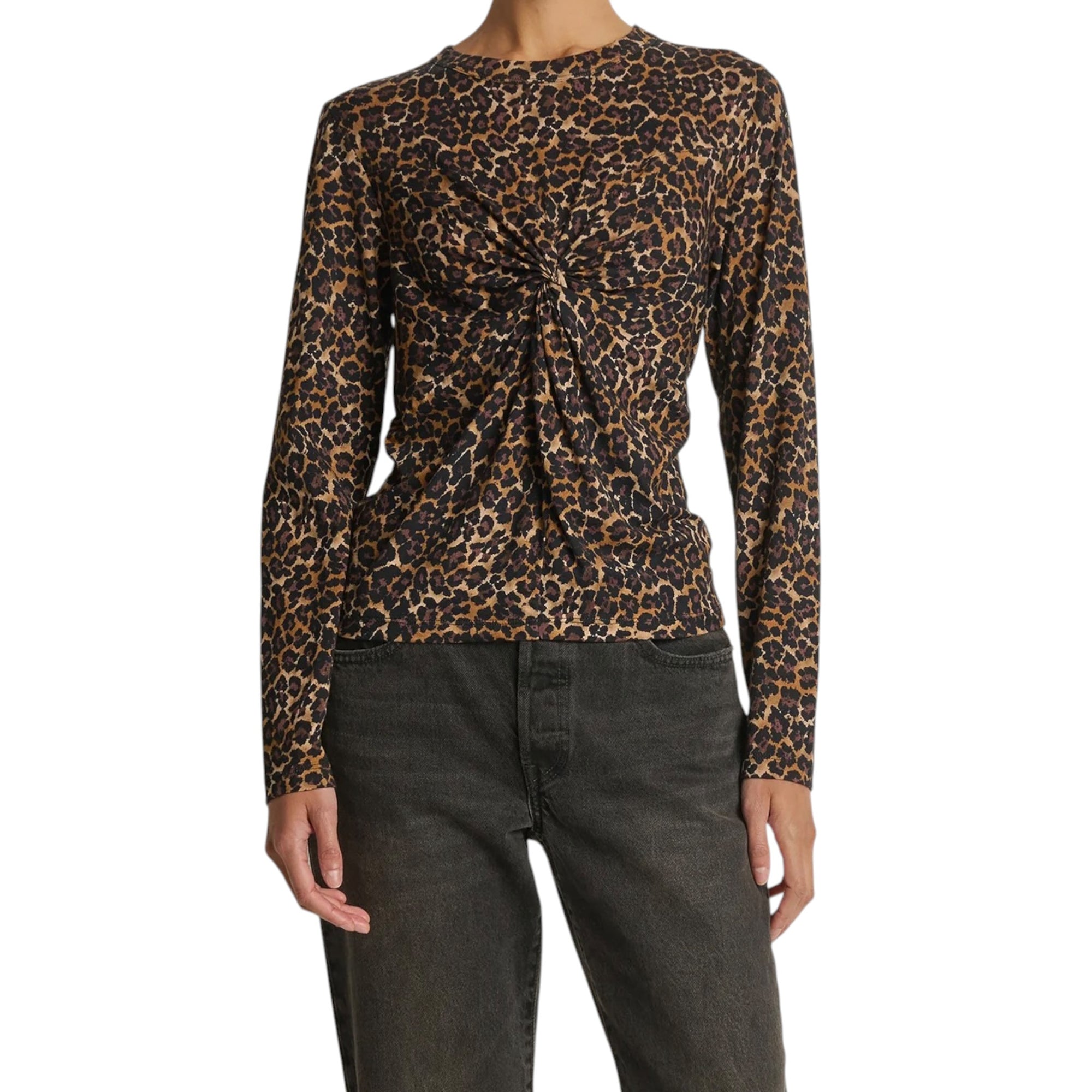 Nation Ltd Marion Twist Top - Wild Leopard