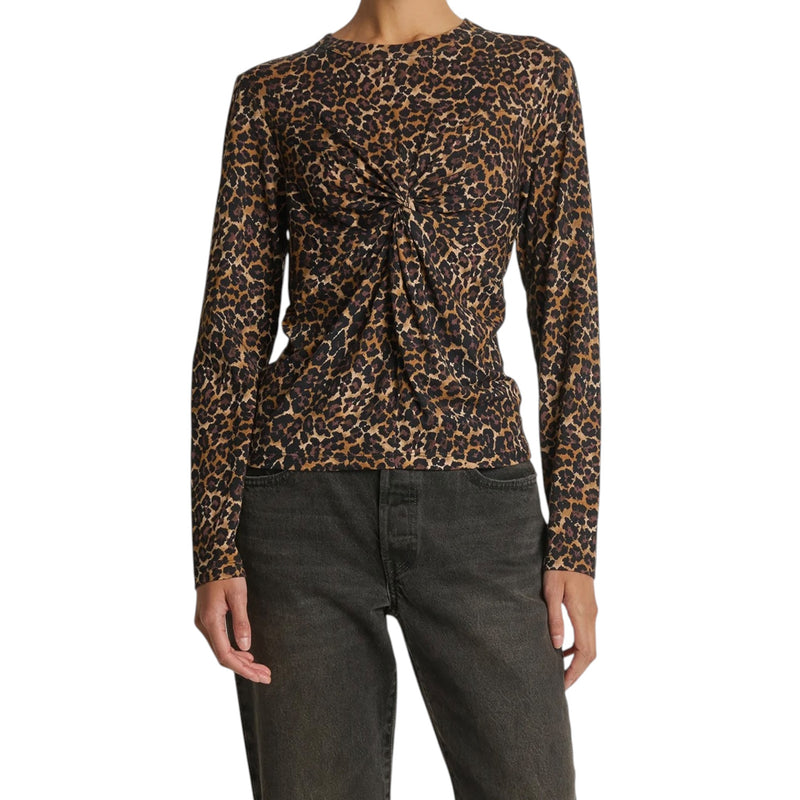 Nation Ltd Marion Twist Top - Wild Leopard