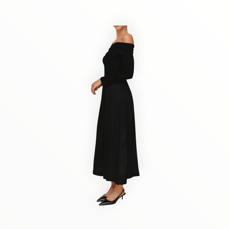 Bella Dahl Off Shoulder Dress - Black