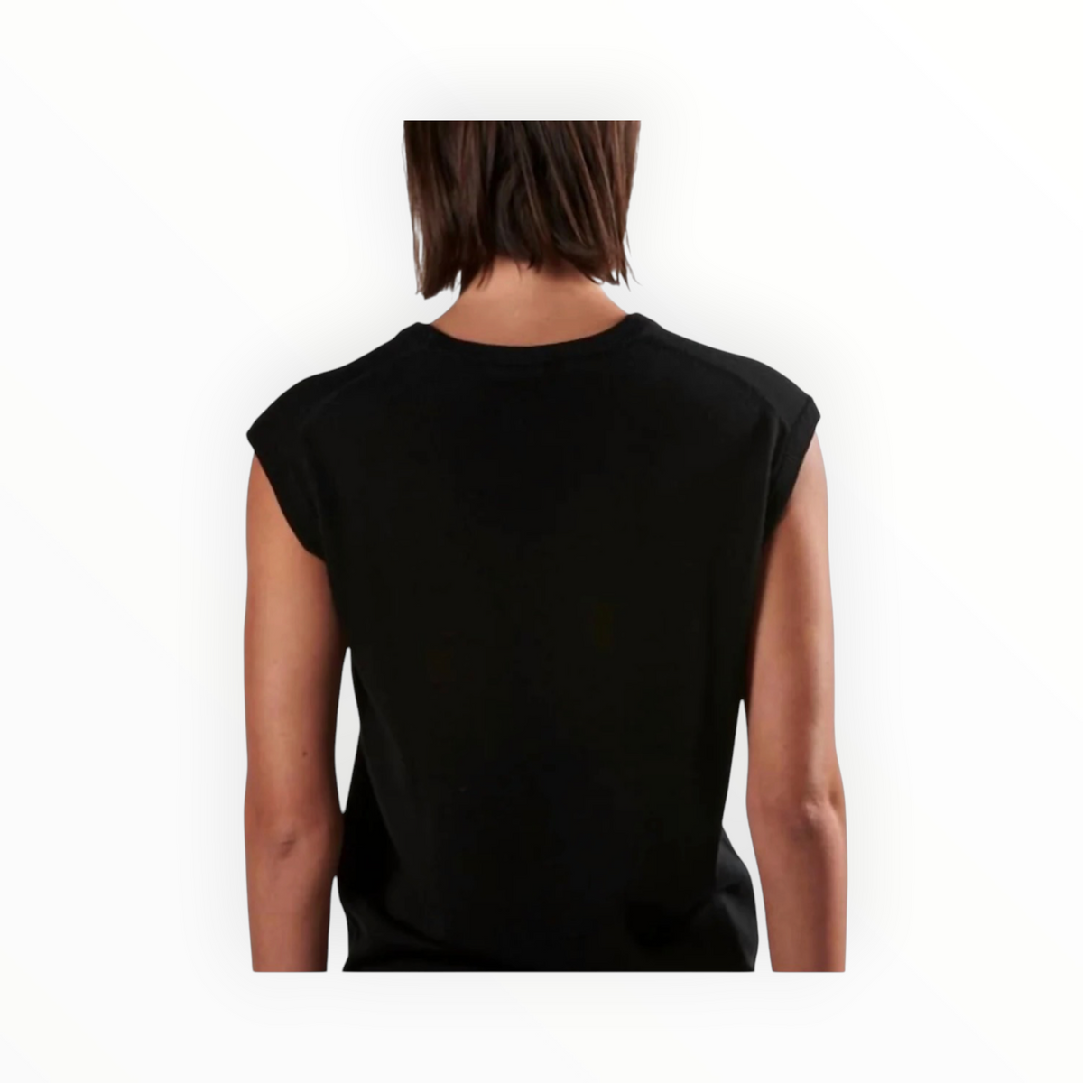 Barbara Bui Sleeveless Merino Crew Neck Sweater - Black