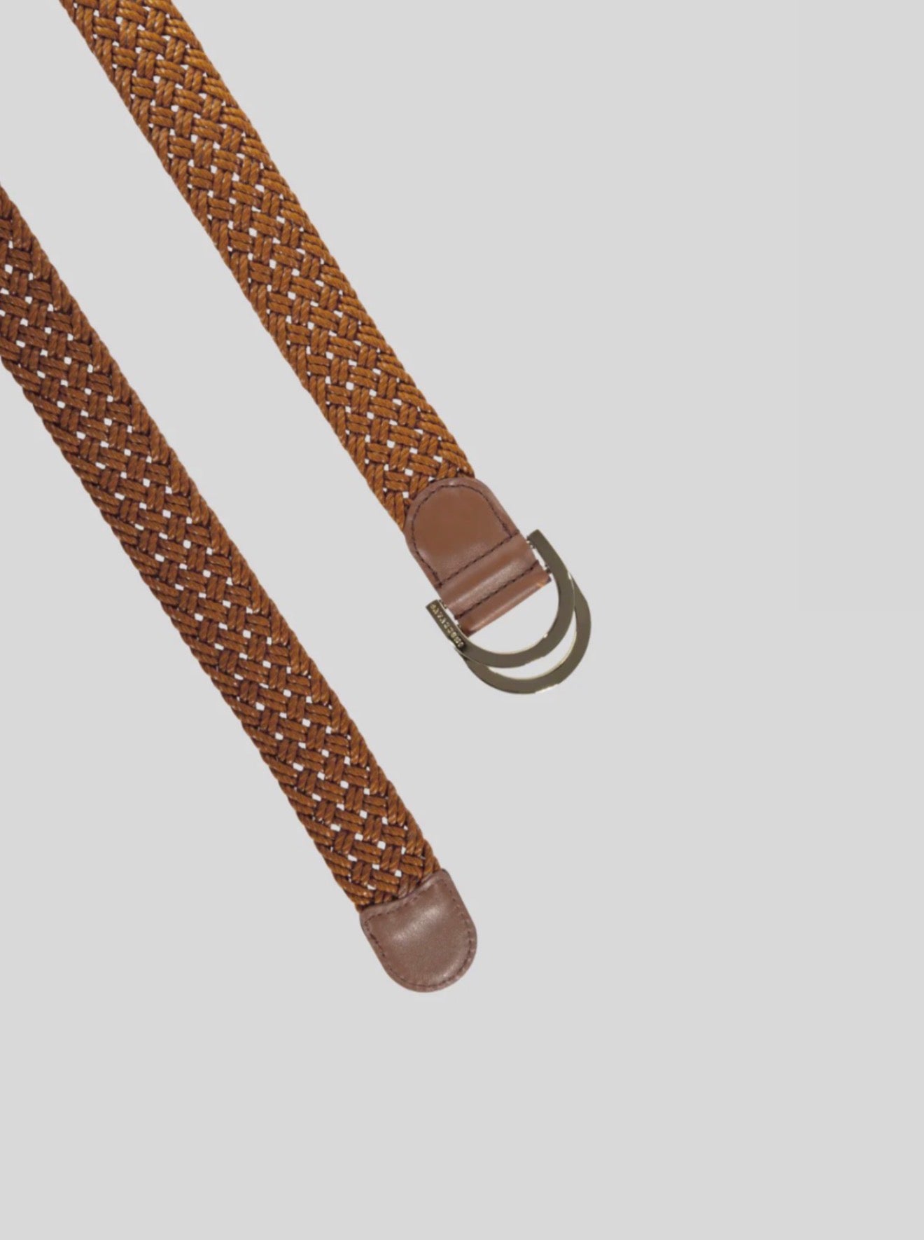 Gavazzeni Mikonos Leather Cotton Ribbon Belt - Cuoio