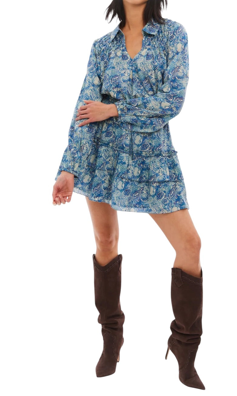 Sea New York Stan Sandwashed Pintucked Blouse - Sky