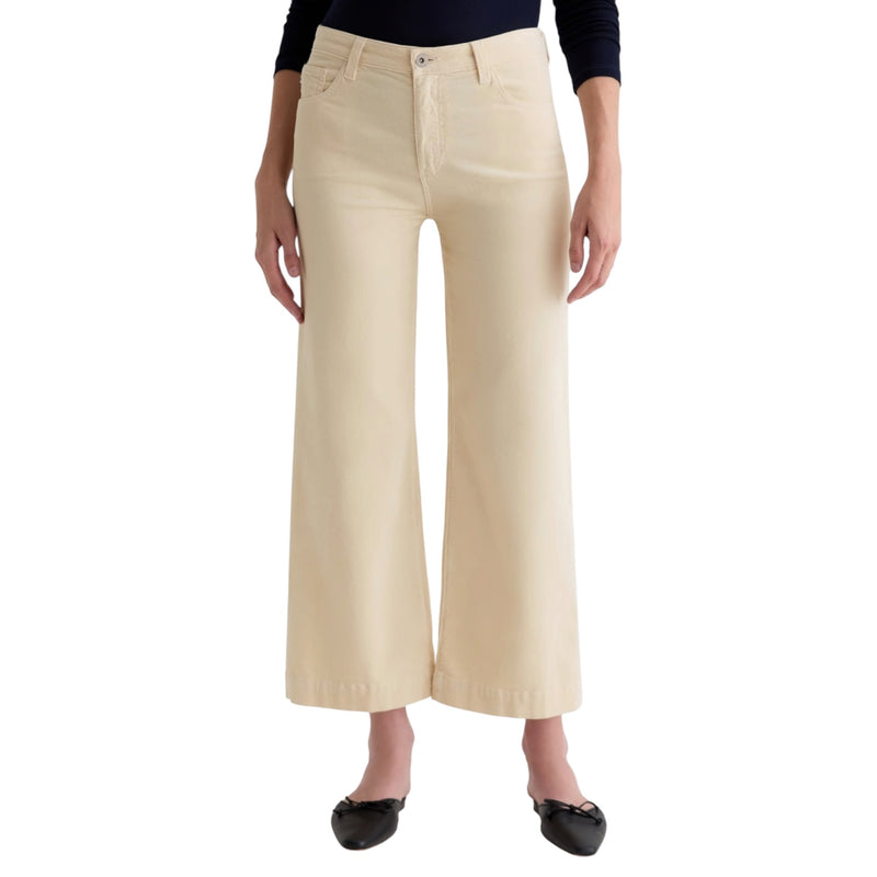 Saige Wide Leg Crop Corduroy Pant - Opal Stone