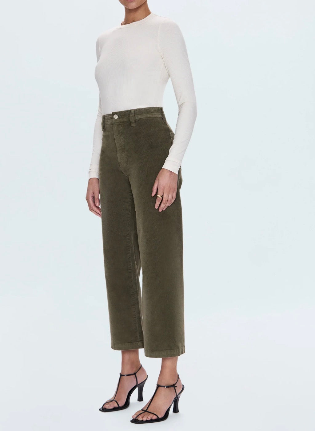 Pistola Penny Crop High Rise Wide Leg Pant - Sequoia