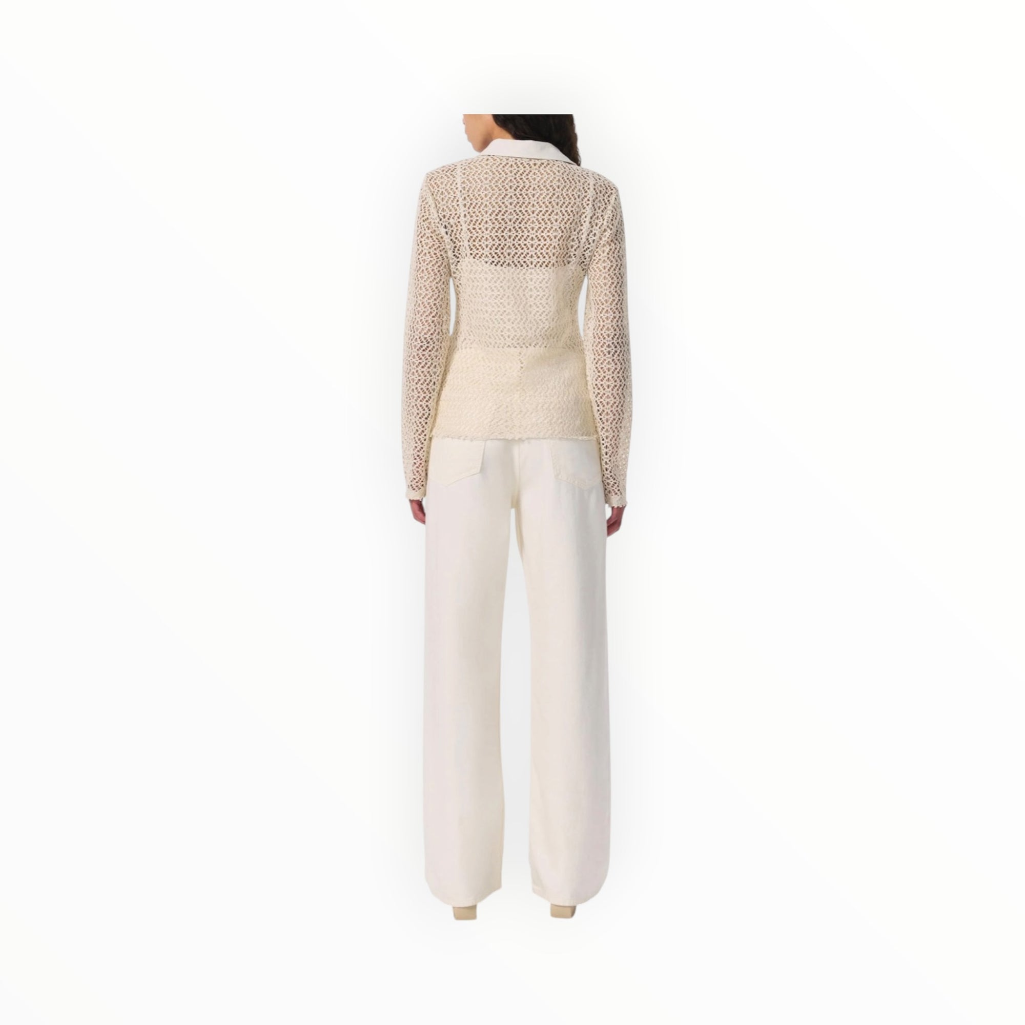 rag & bone Liv Mesh LS Polo - Turtle Dove