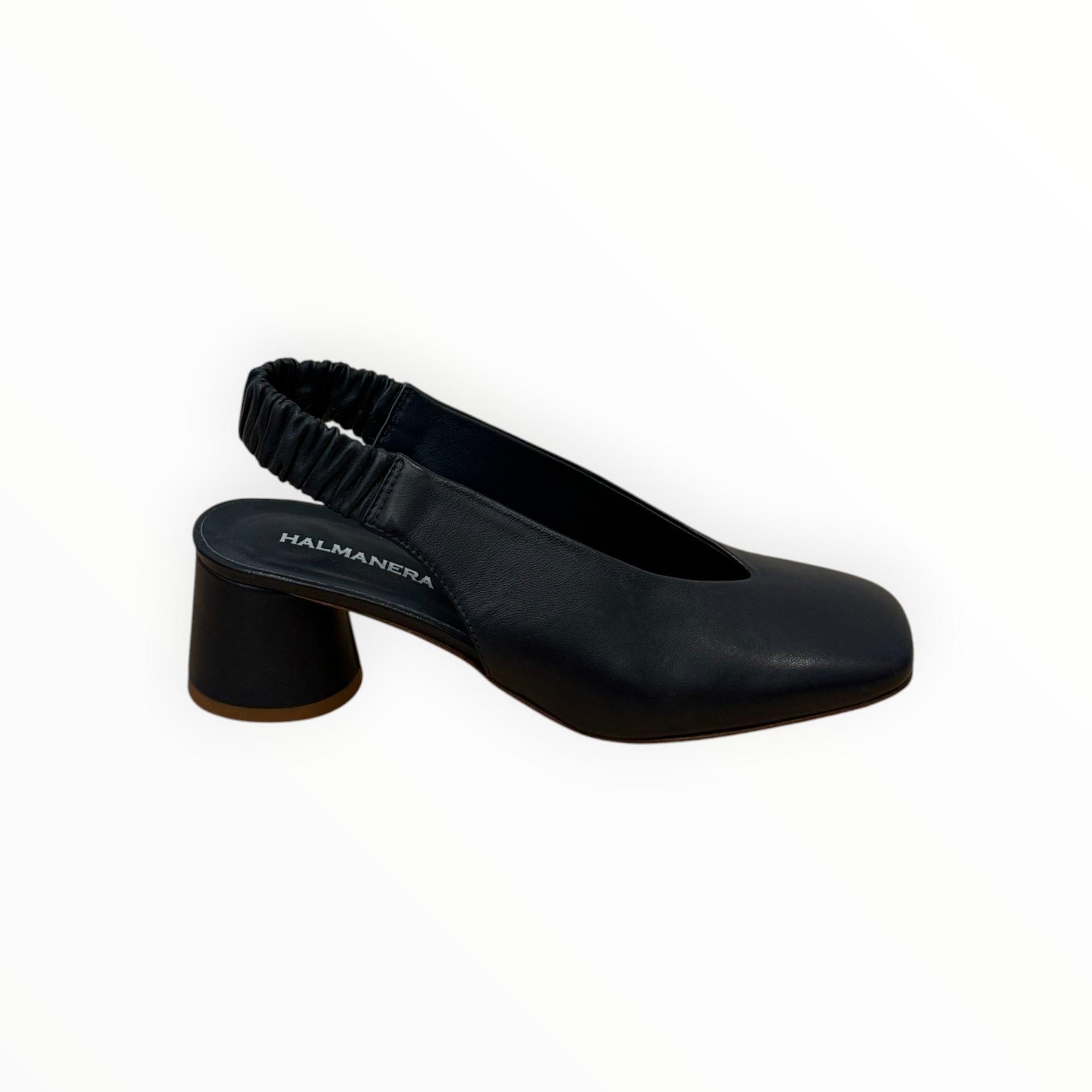 Halmanera Cala 63 Leather Slingback - Navy