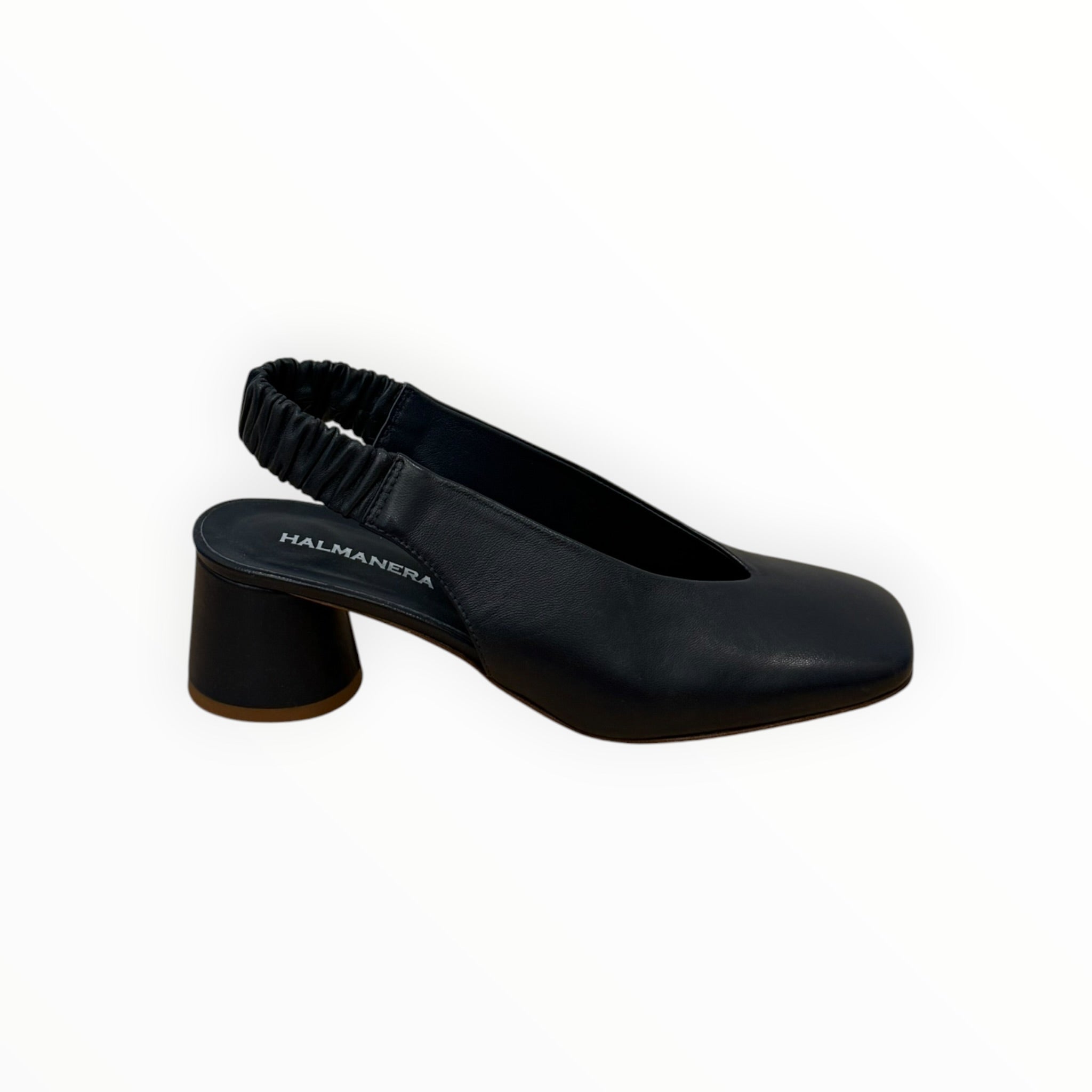 Halmanera Cala 63 Leather Slingback - Navy