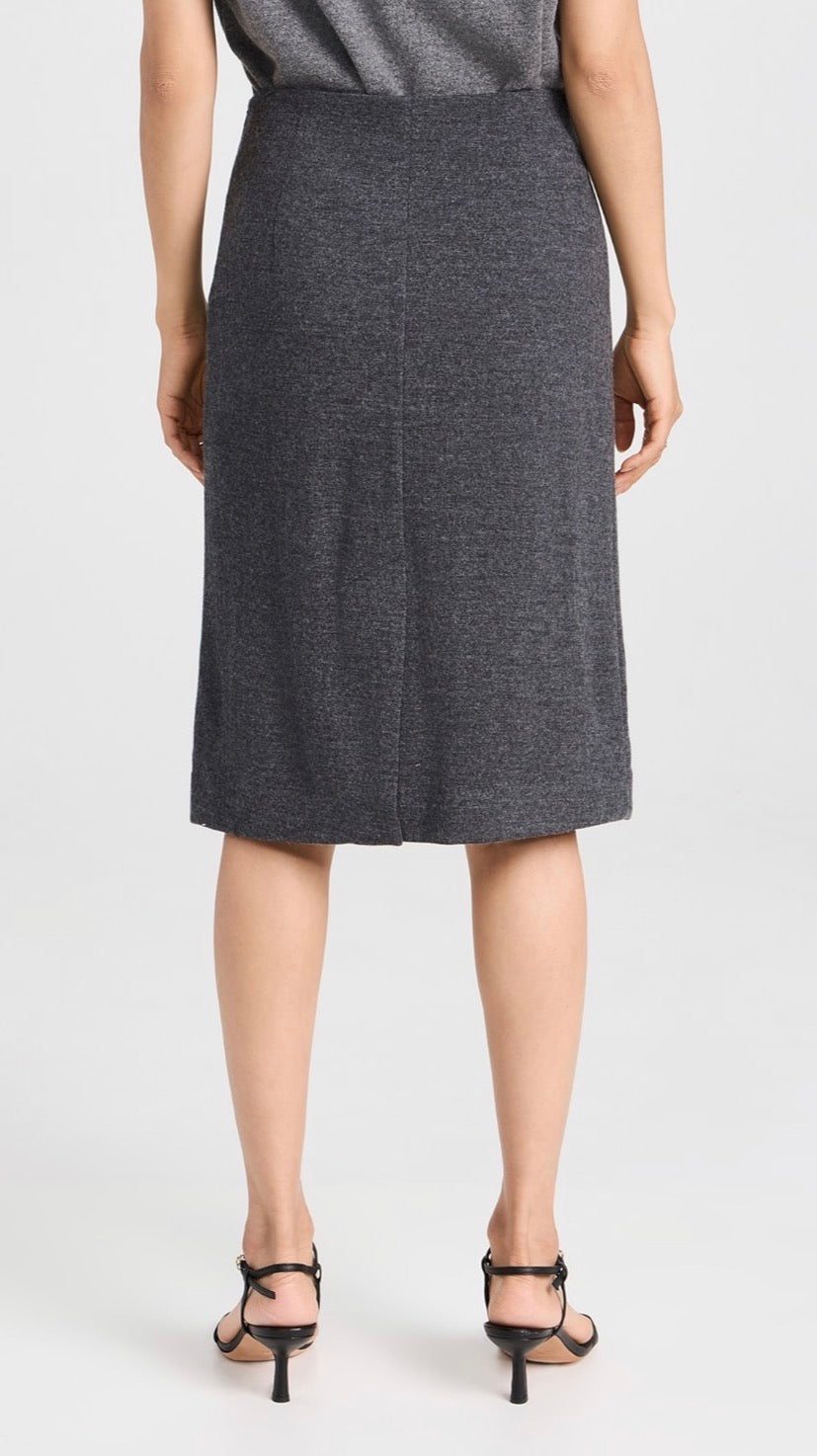 Vince Fitted Slip Skirt - Heather Charcoal