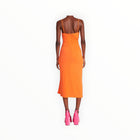 Steve Madden Mica Square Neck Dress - Bright Orange