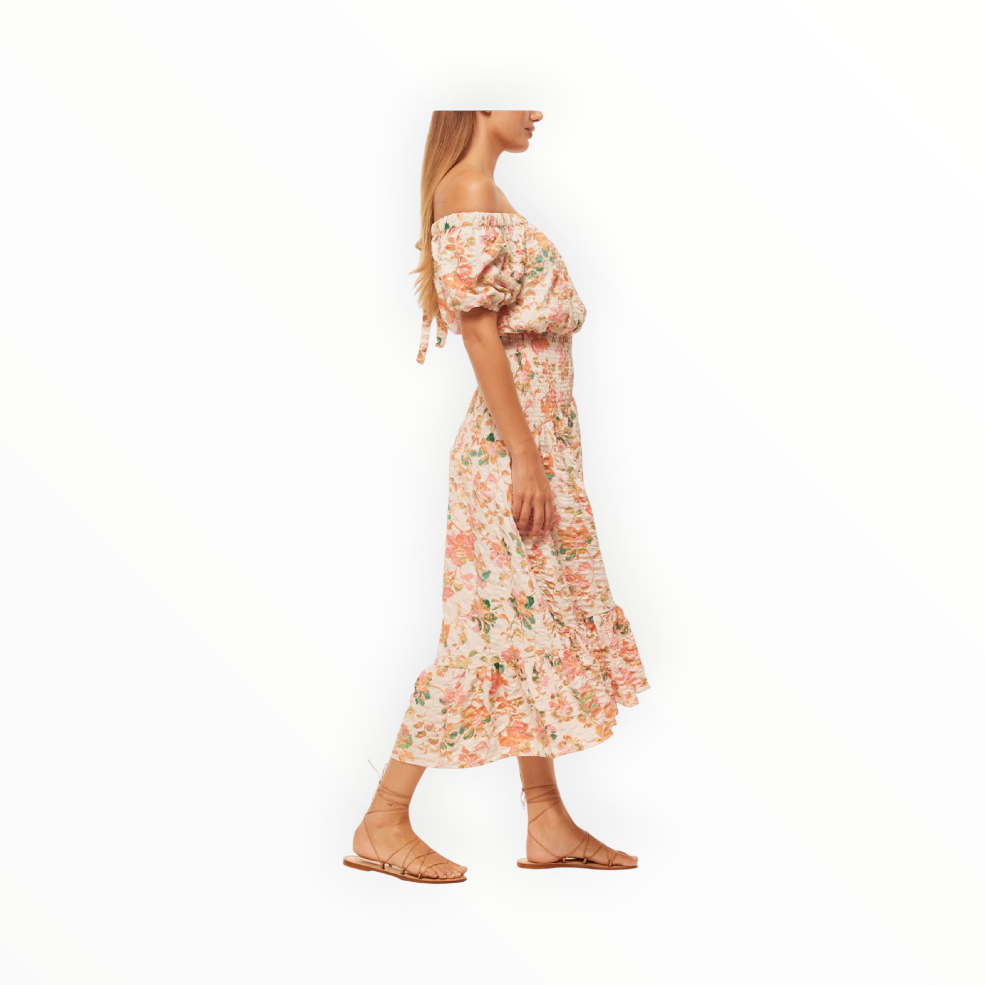 MISA Paola Dress - Persimmon Crinkle