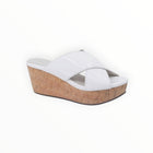 Chocolate Blu Winner Wedge - Patent White