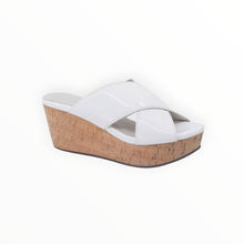 Chocolate Blu Winner Wedge - Patent White