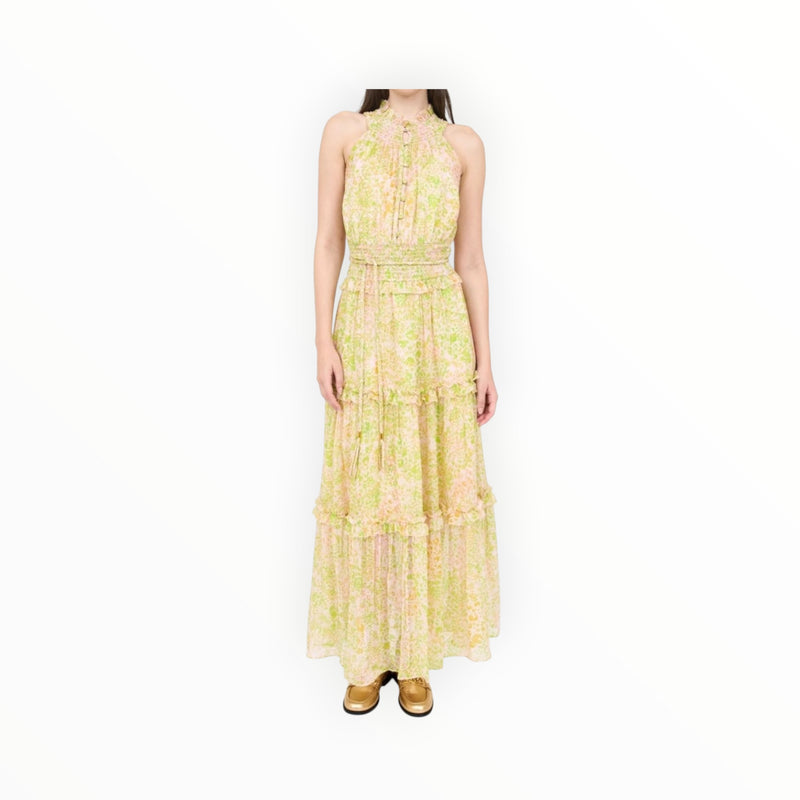 Christy Lynn Amanda Dress - Lime Leopard