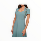 Kay Unger Fatima Gown - Cyan Blue
