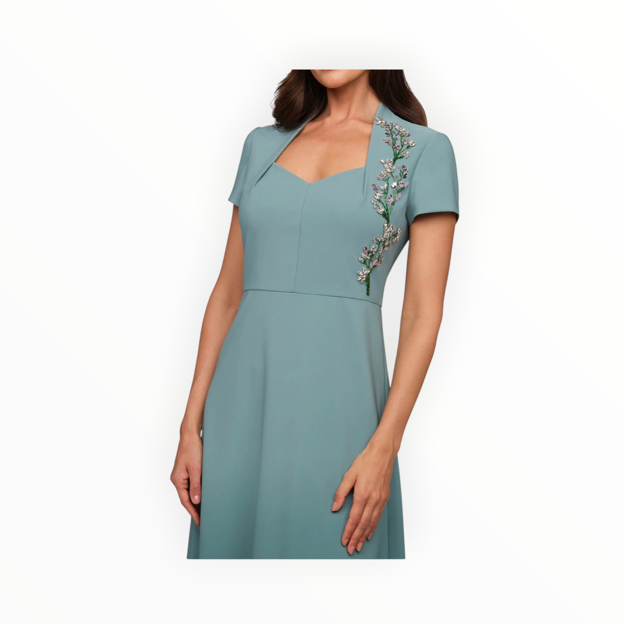 Kay Unger Fatima Gown - Cyan Blue