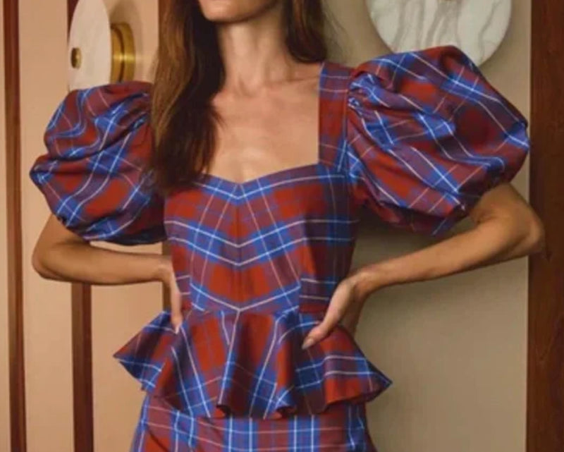 Hunter Bell Kaia Top - Stretch Plaid