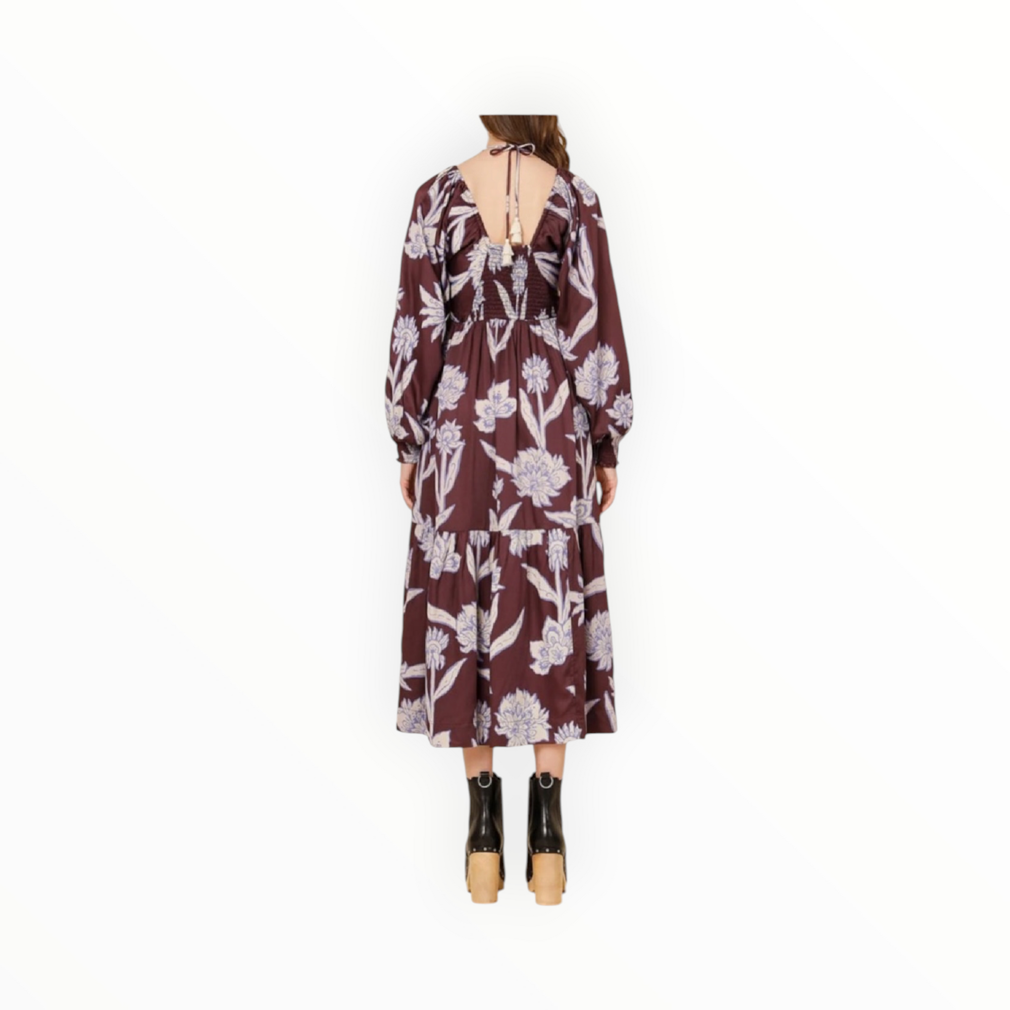 Omika Ravenna Midi Dress - Maira Bordeux