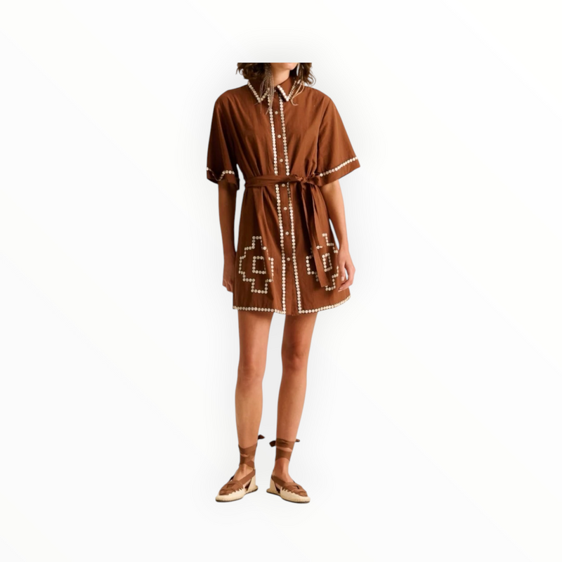 Carolina K Amaia Dress - Chocolate Brown