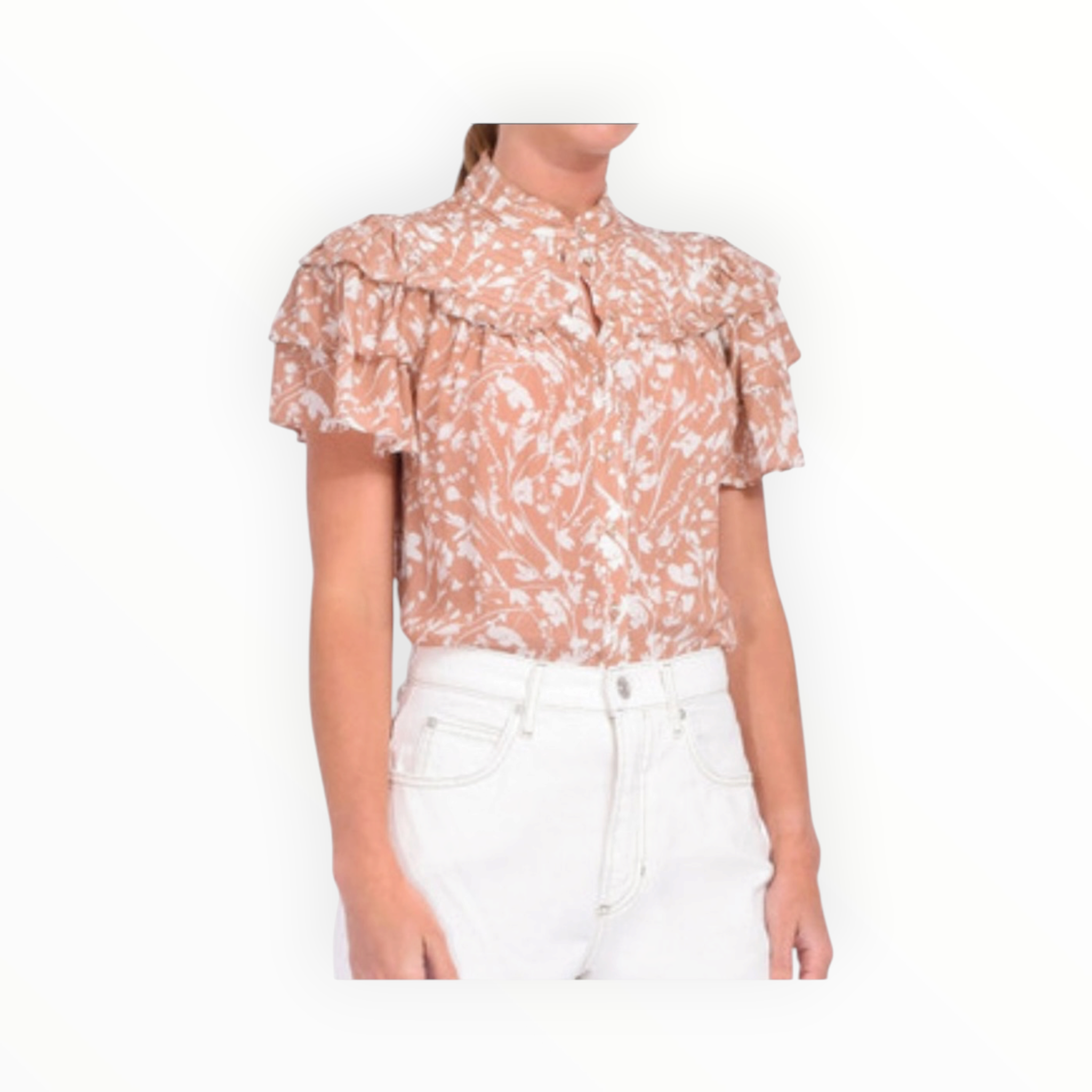 Gilner Farrar Dray Blouse - Khaki Thistle