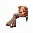 Tara Jarmon Penina Wool Pants - Anthracite Plaid
