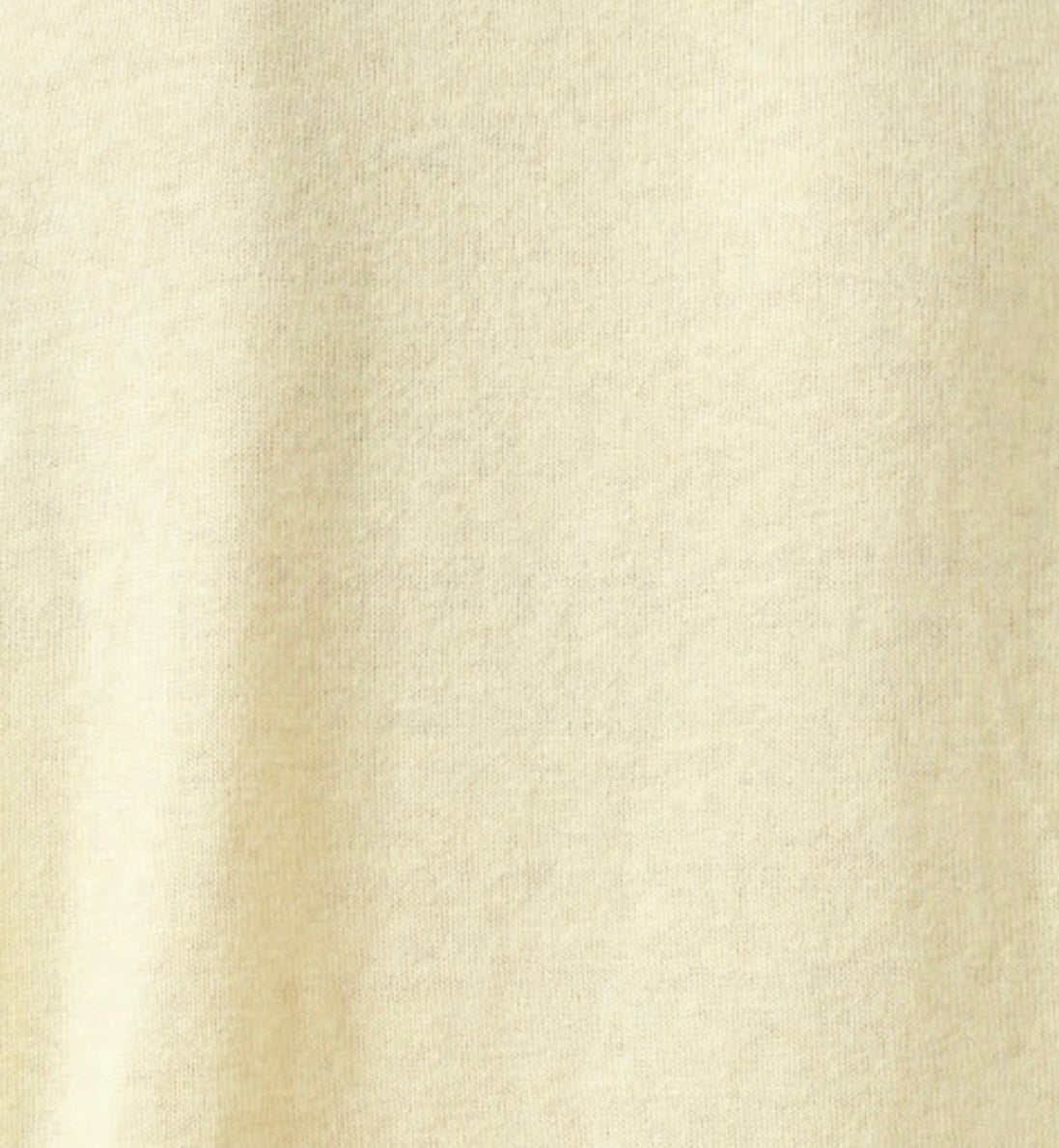 White + Warren Cotton Blend Rib Trim V-Neck - Lemon Sorbet